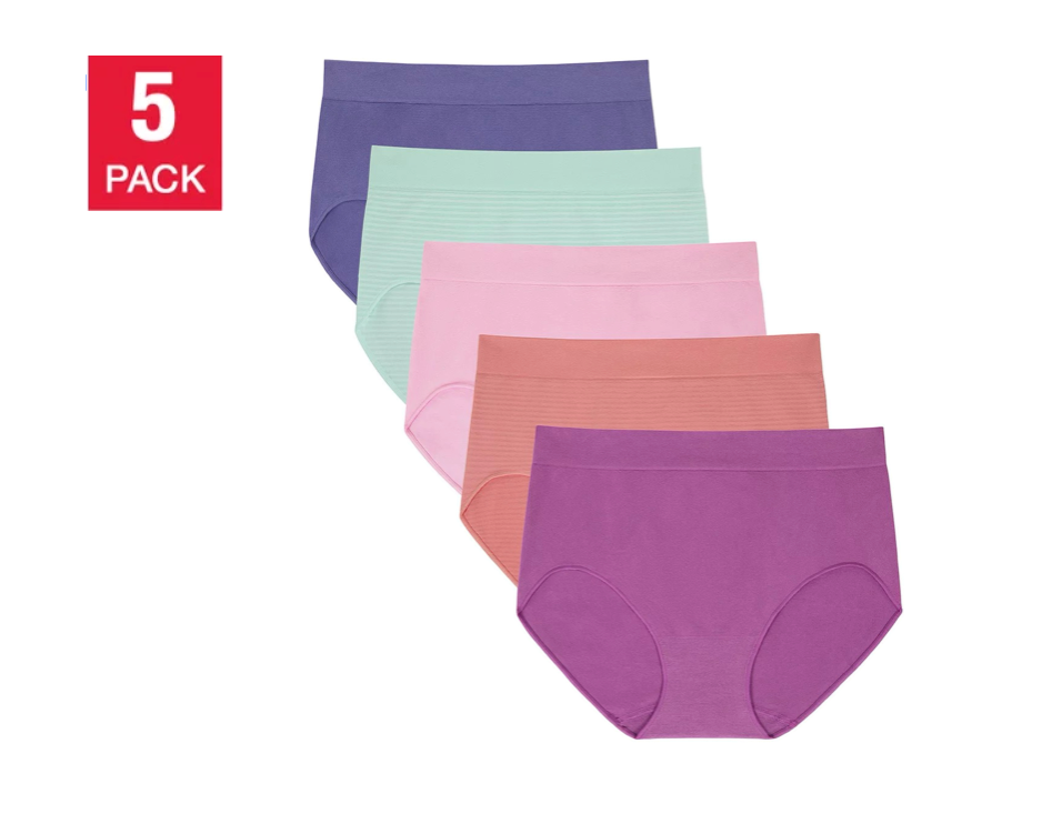 Carole Hochman Women's Seamless Brief, Assorted Colors (5-Pack)