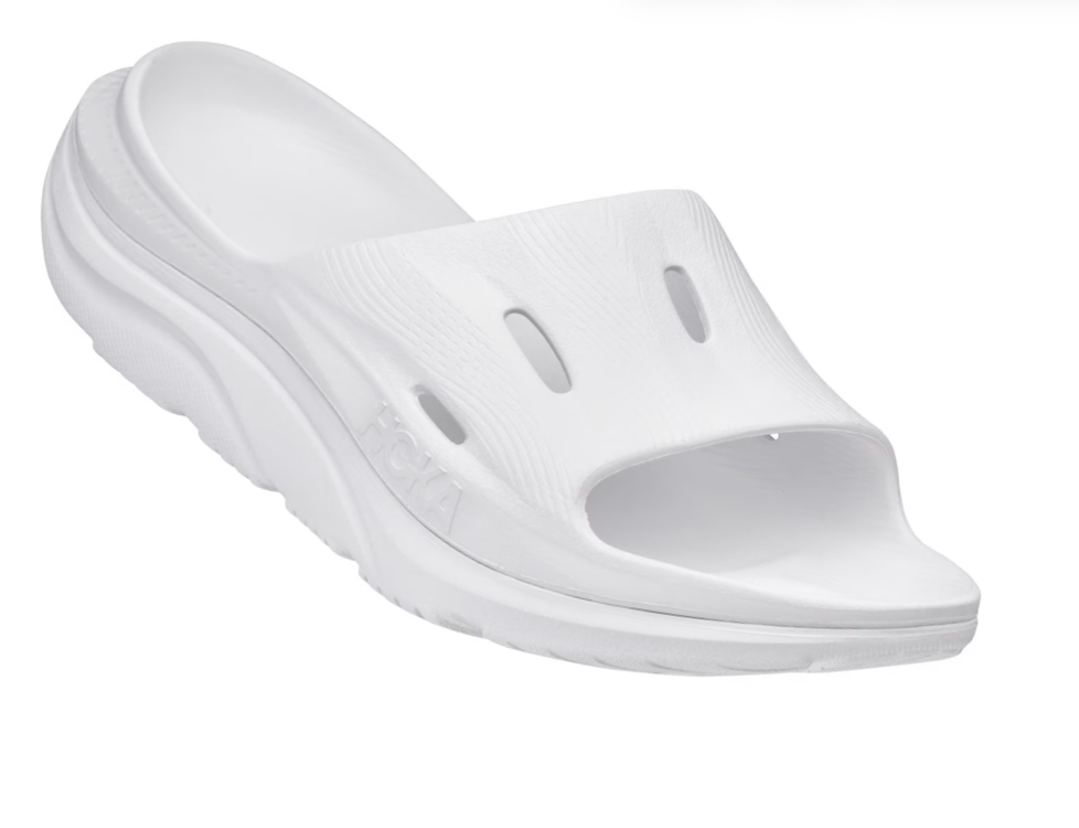 Hoka Ora Recovery Slide 3, Lightweight unisex slide sandal, White