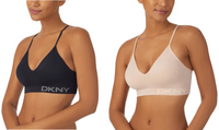 DKNY Women's Seamless Bra, Black  (2-Pack)
