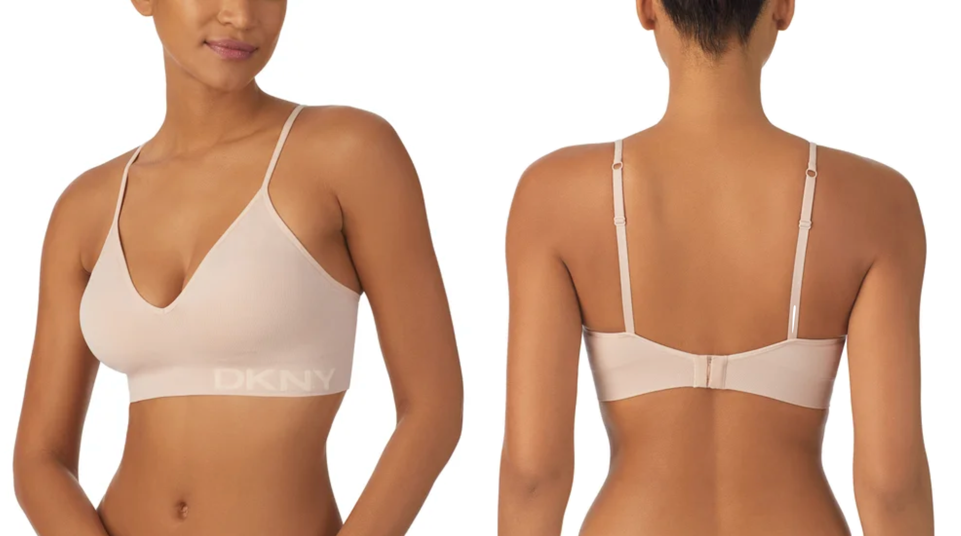 DKNY Women's Seamless Bra, Black  (2-Pack)