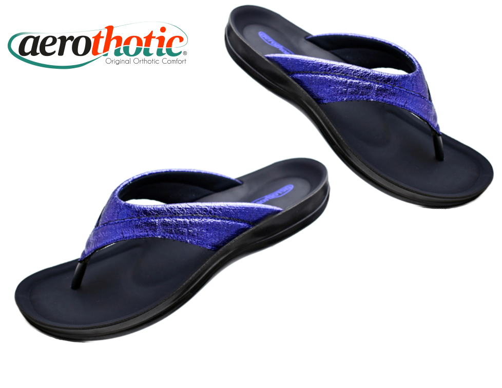 Aerothotic Women's Comfortable Slides, Sela , Blue (L1302)