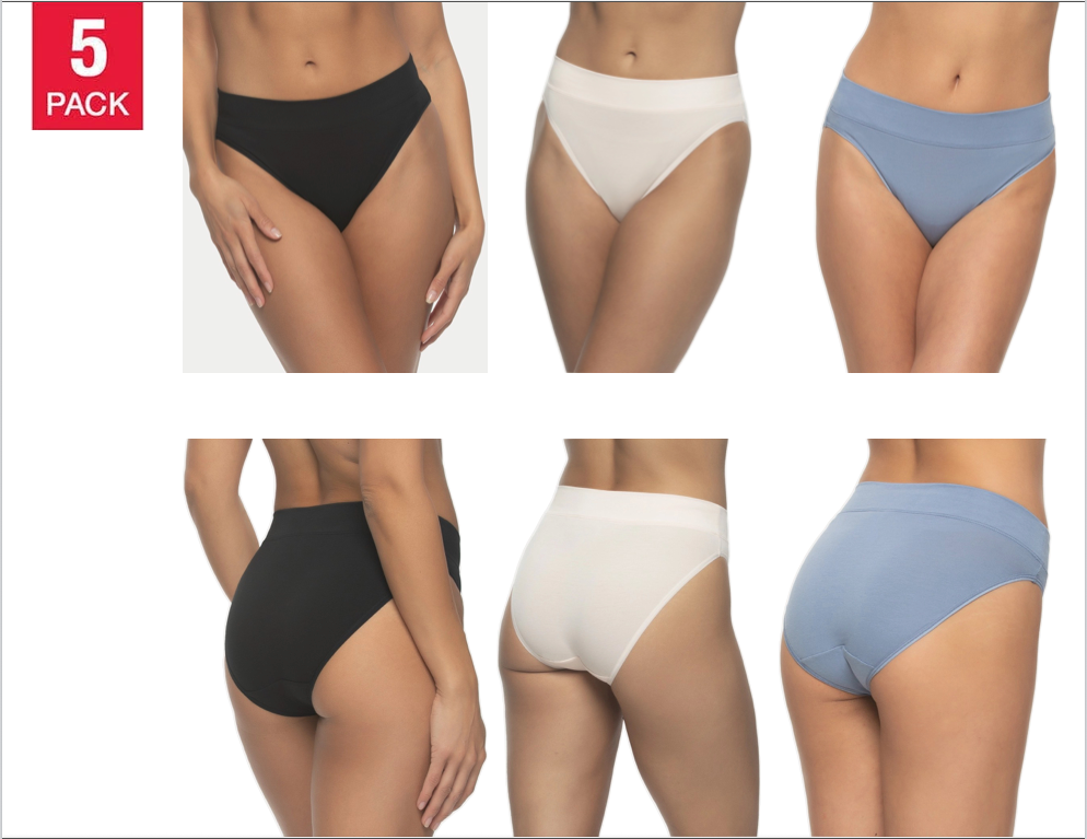 Felina | Pima Cotton Hi-Cut Underwear - City Basics (5-Pack) 932
