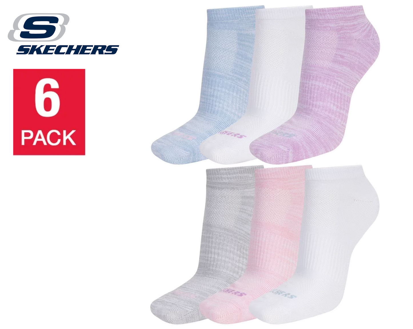 Skechers Women's Super Soft Low-Cut Sock - Assorted Colors (6-Pair)