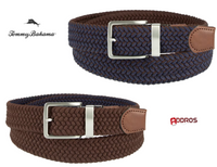 Tommy Bahama Men's Stretch Braided Reversible Belt, Navy/Brown