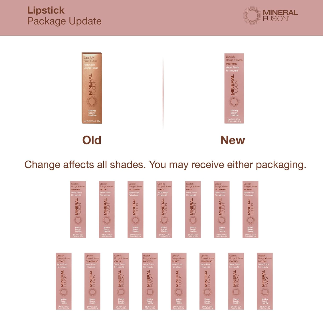 Mineral Fusion Lipstick, 0.137 Ounce