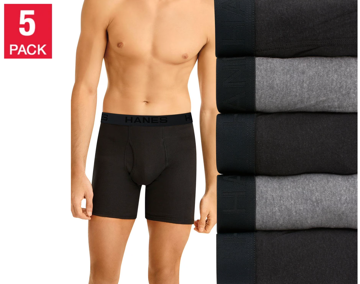 Hanes Men's Best Boxer Brief, assorted colors (5-Pack)