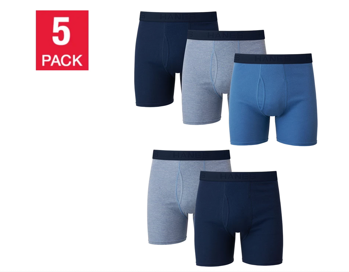 Hanes Men's Best Boxer Brief, Assorted colors (5-Pack)
