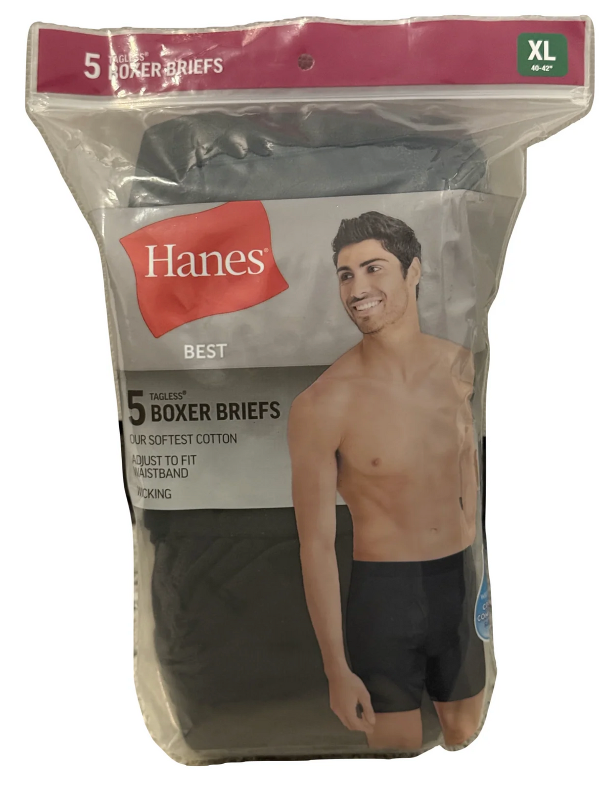Hanes Men's Best Boxer Brief, Assorted colors (5-Pack)