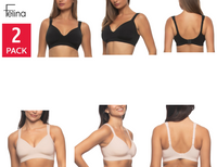 Felina Ladies Adaptive Cup Wire Free Bra (2-pack)