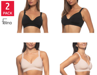 Felina Ladies Adaptive Cup Wire Free Bra (2-pack)