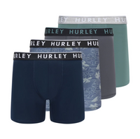 Hurley Men's Mens Boxer Brief, Assorted Colors (4-Pack)