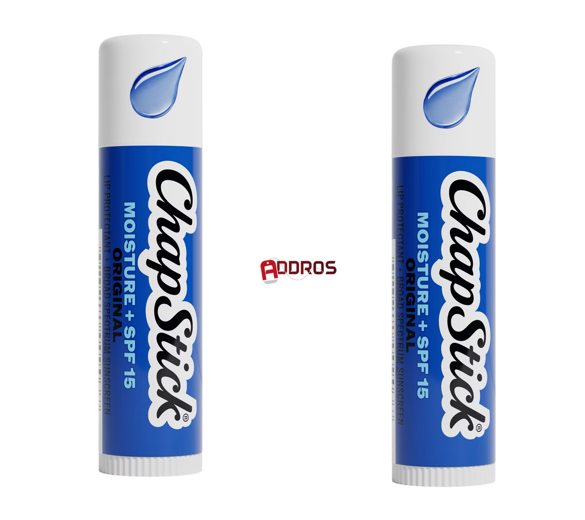 ChapStick Moisturizer Original Lip Balm Tube, SPF 15, 0.15 oz (2-Pack)