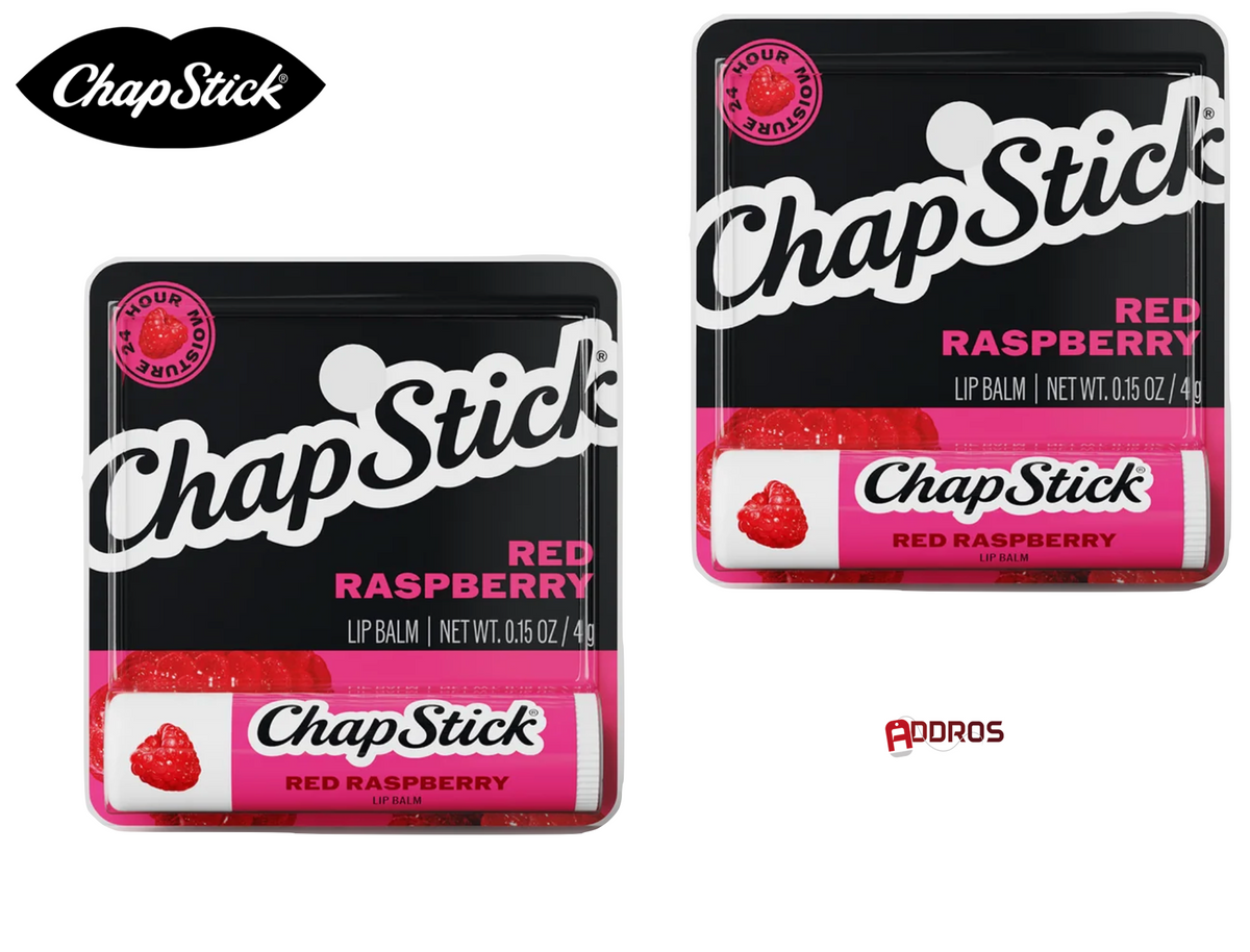 Chapstick Classic Lip Balm, SPF 15, Broad Spectrum, Red Raspberry (2-Pack)