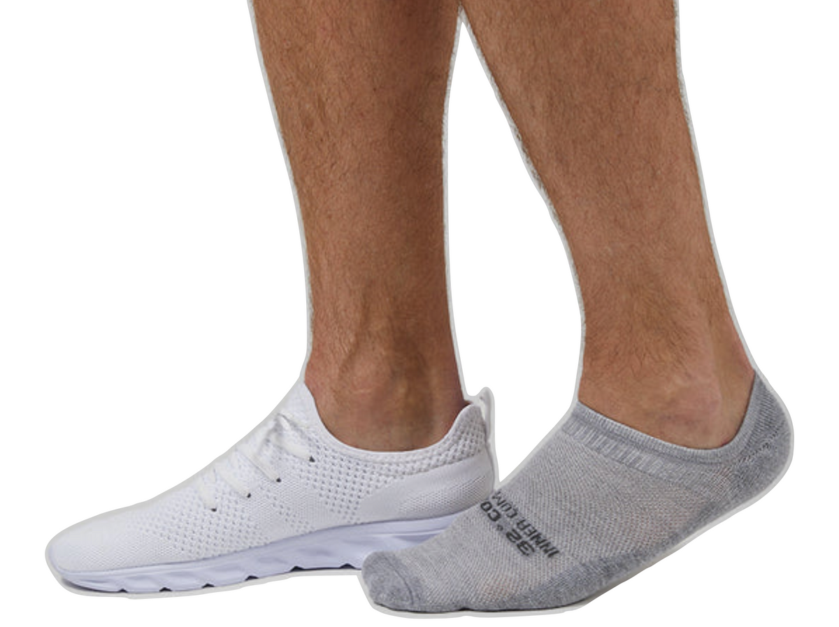 32 Degrees Men's Cool Comfort Socks, No Show, Grey/Black/Navy (6-Pack)