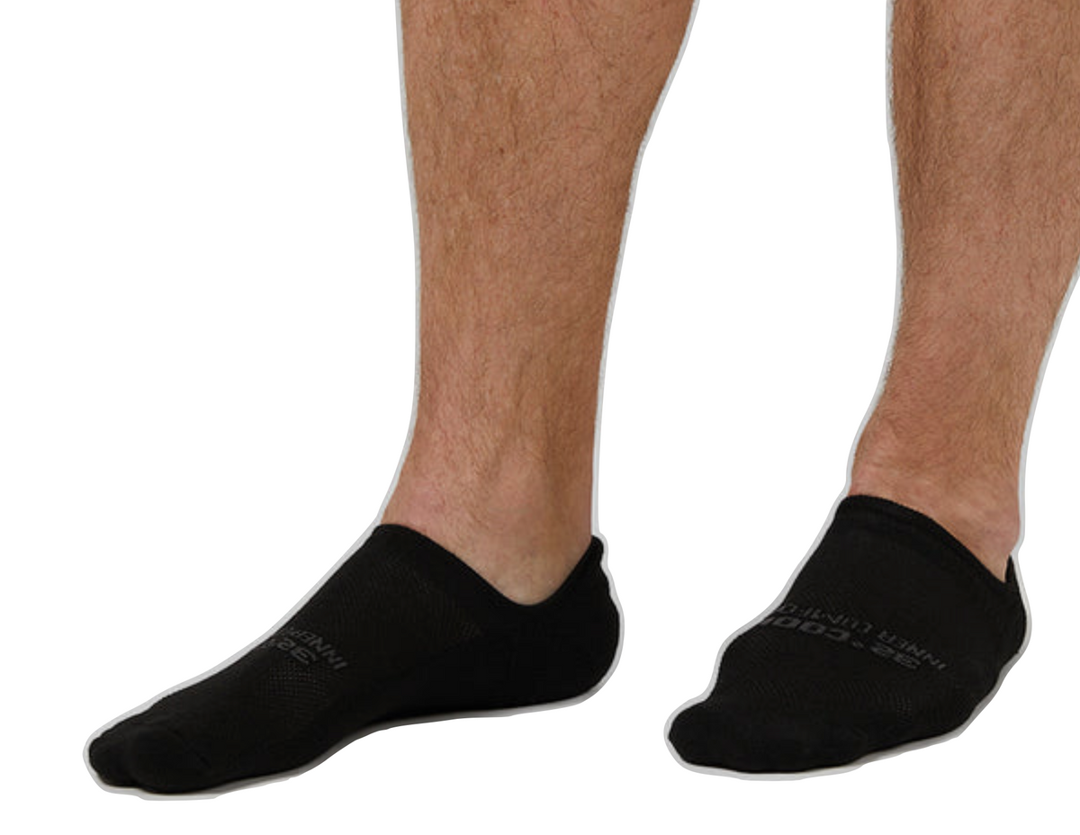 32 Degrees Men's Cool Comfort Socks, No Show, Grey/Black/Navy (6-Pack)