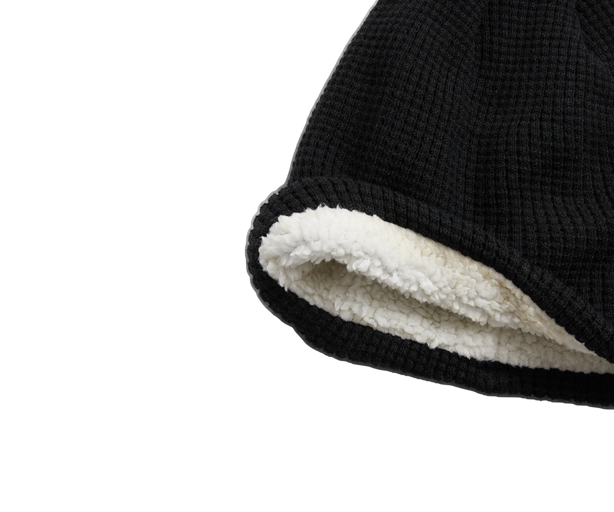 32 Degrees Unisex Waffle Sherpa-Lined Beanie (One Size) (1-Pack)