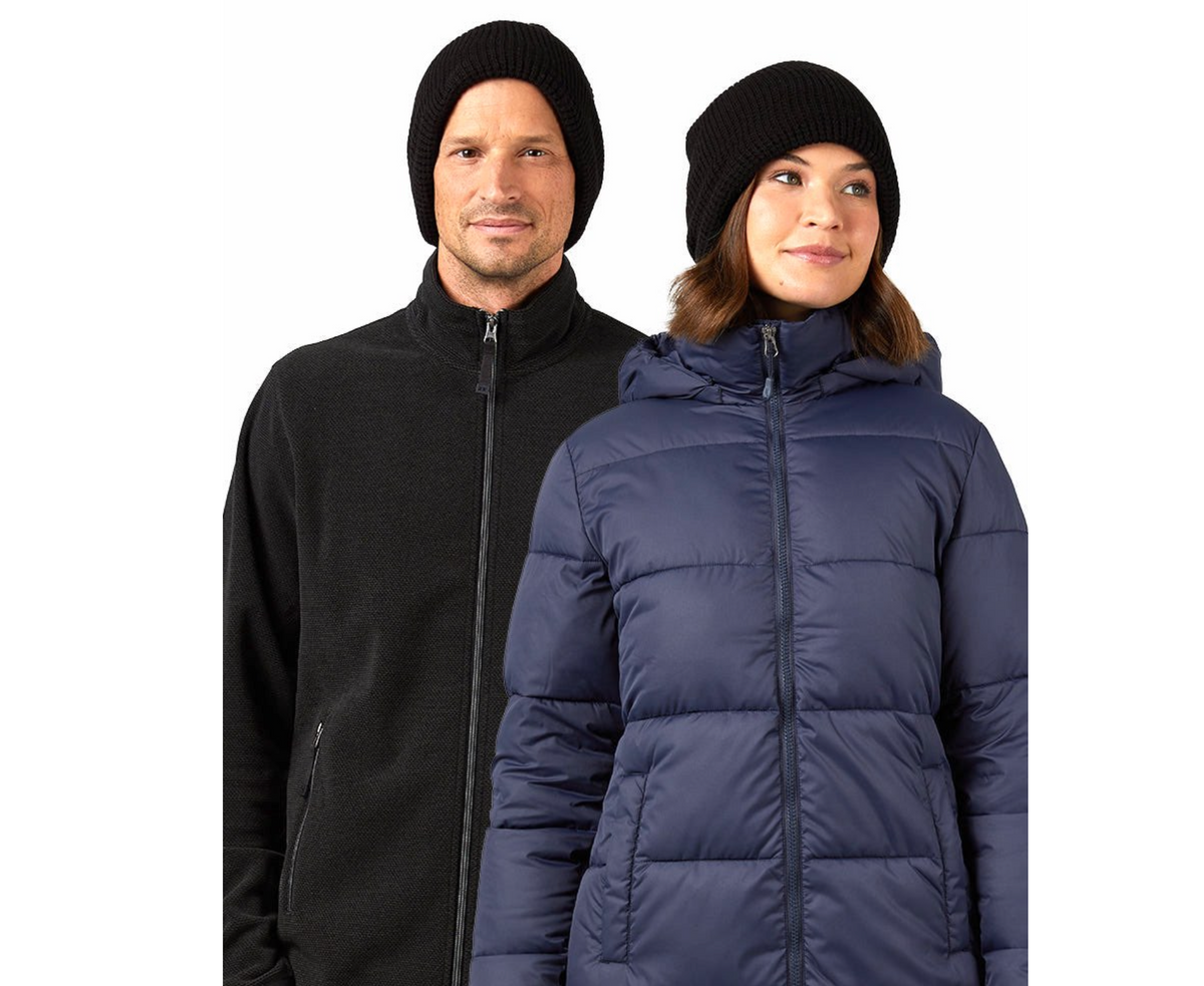 32 Degrees The Waffle Sherpa-Lined Beanie, Bordeaux (One Size) (1-Pack)
