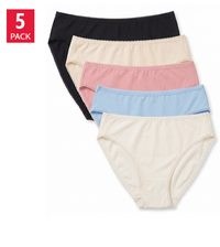 Carole Hochman Women's Midnight, Cotton stretch Hi Cut (5-Pack)