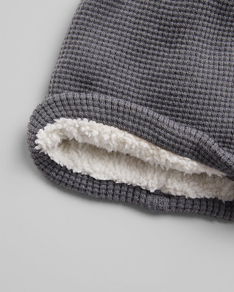 32 Degrees Unisex Waffle Sherpa-Lined Beanie (One Size) (1-Pack)