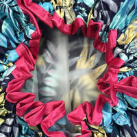 Wrapables Trendy Satin Shower Cap, Twilight Leaves
