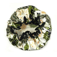Wrapables Trendy Satin Shower Cap-Paisley Foliage
