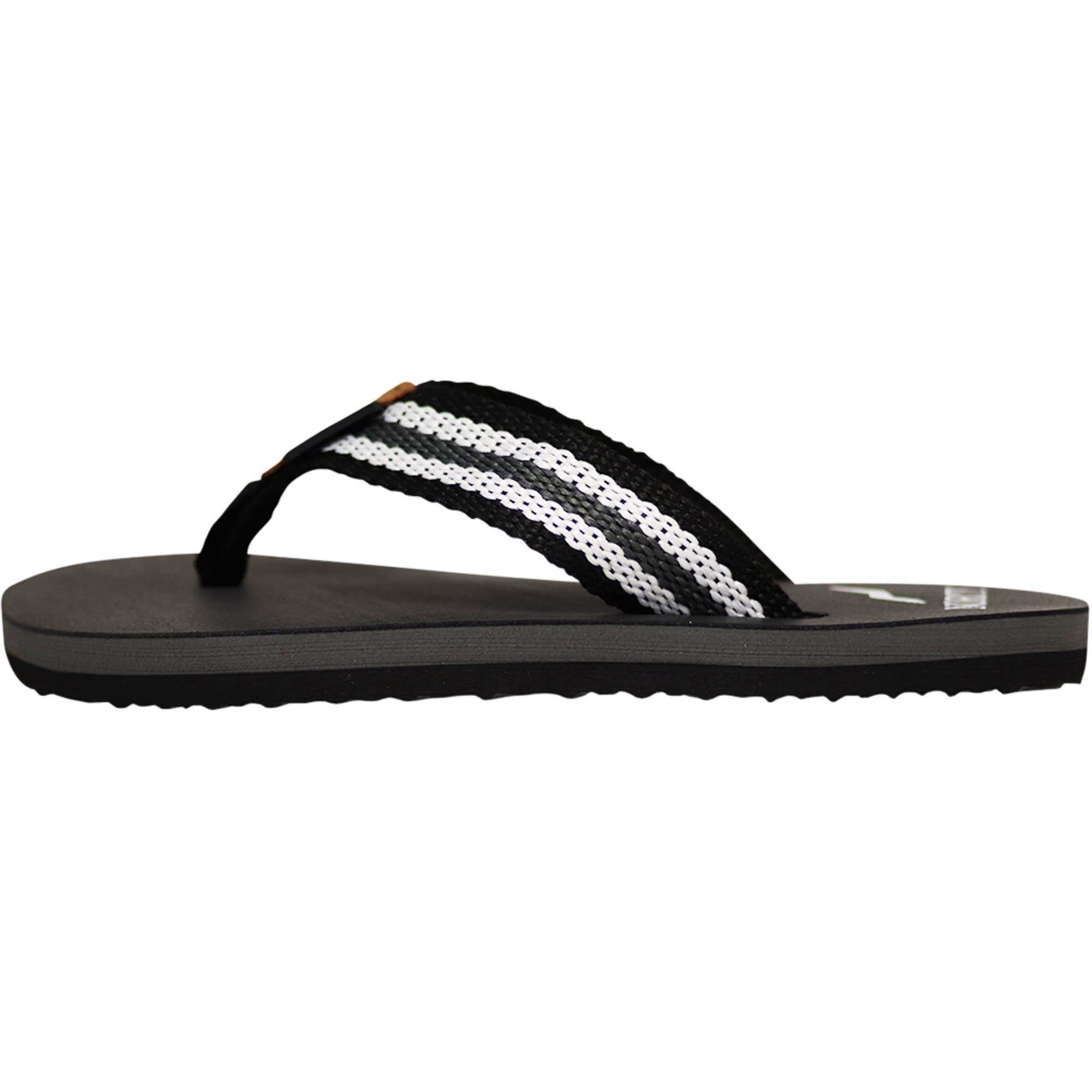 NORTY Men's Flip Flop Sandal - Grey/Black Stripe (11107)