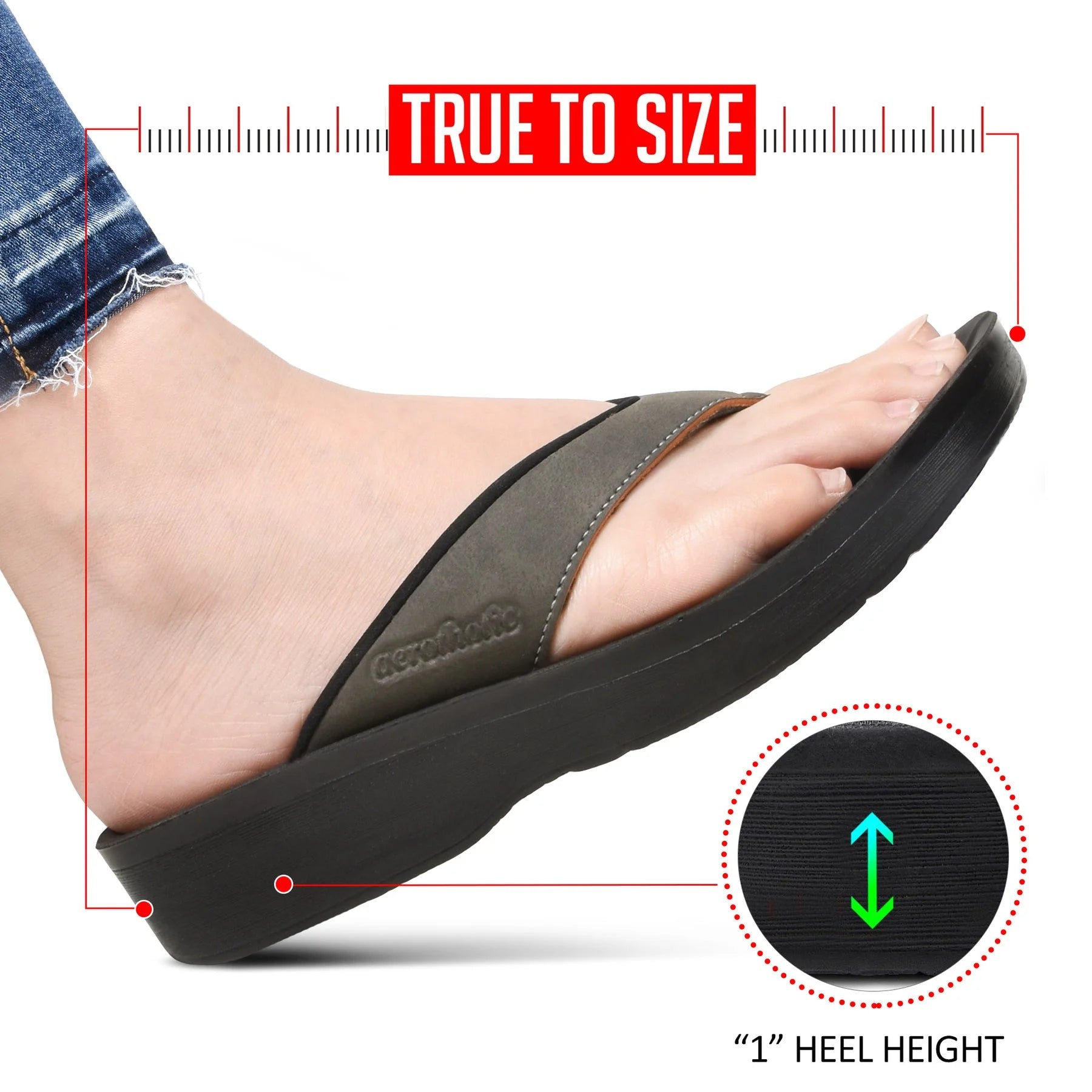 Aerothotic - Women's Comfortable  Sandal, Cuta - Grey (L0367)