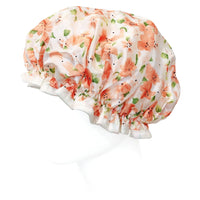 Wrapables Double Layer Waterproof Shower Caps, Majestic Floral (Set of 4)