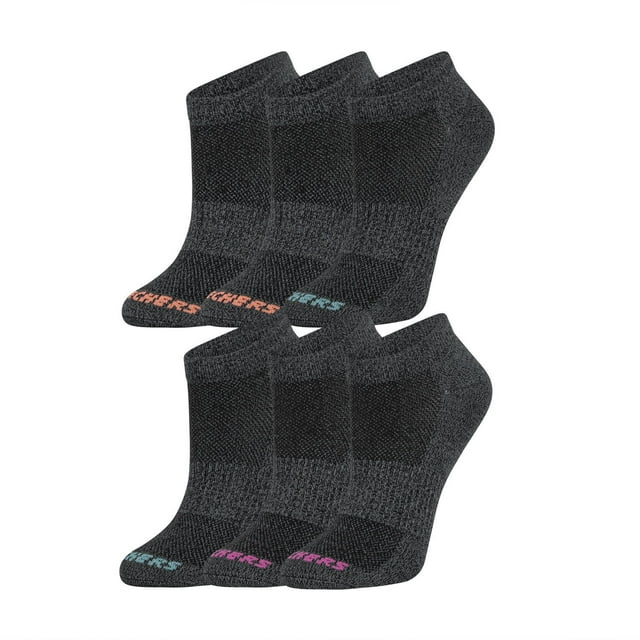 Skechers Women's Super Soft Low-Cut Sock - Black Pack (6-Pair)