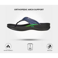 Aerothotic Women's All-Day Wear Sandal, Comfortable, Algiz, Navy (L1501)