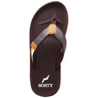 NORTY Men's Flip Flop Sandal Brown/Orange (11042)