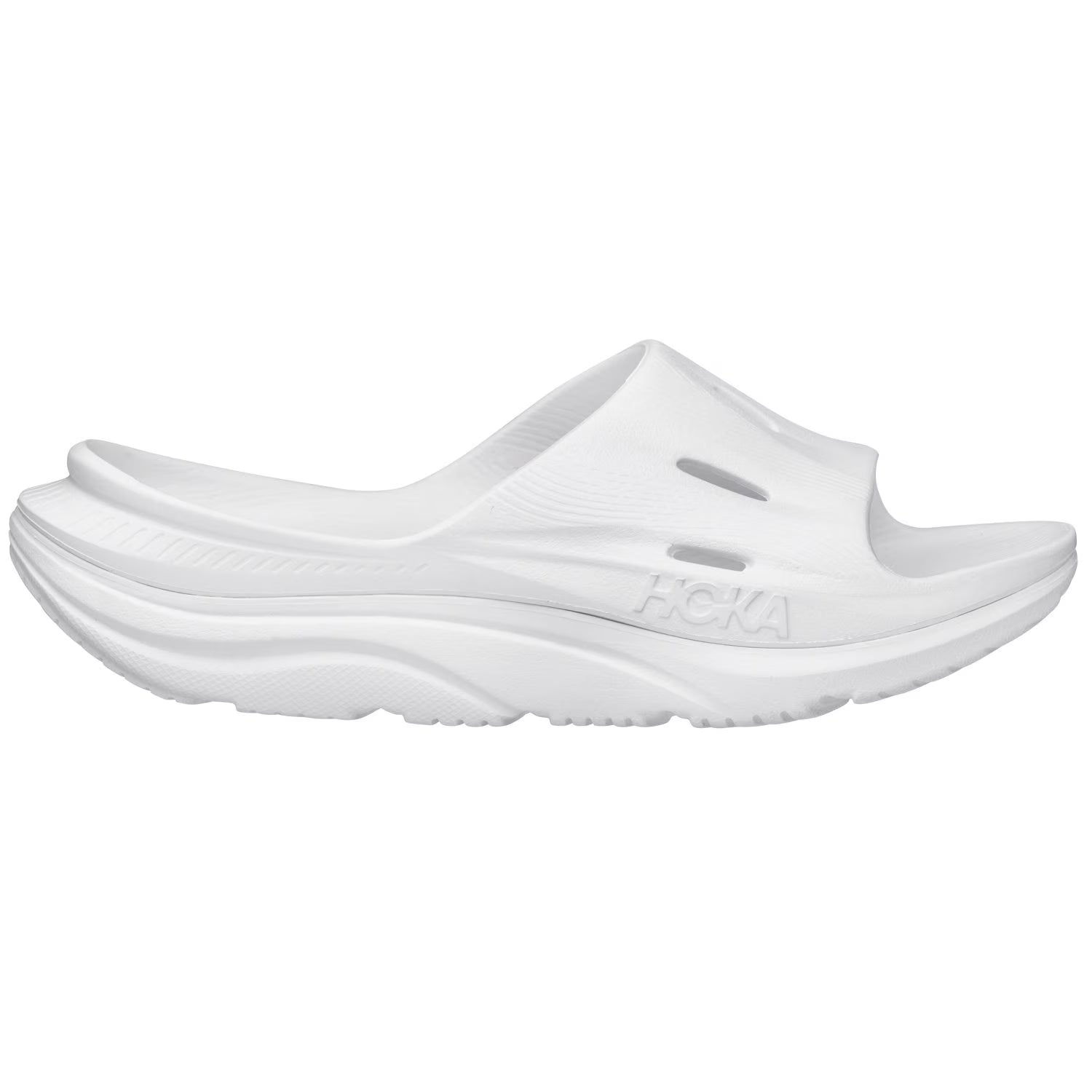 Hoka Ora Recovery Slide 3, Lightweight unisex slide sandal, White