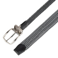 Tommy Bahama Men's Stretch Braided Reversible Belt, Black