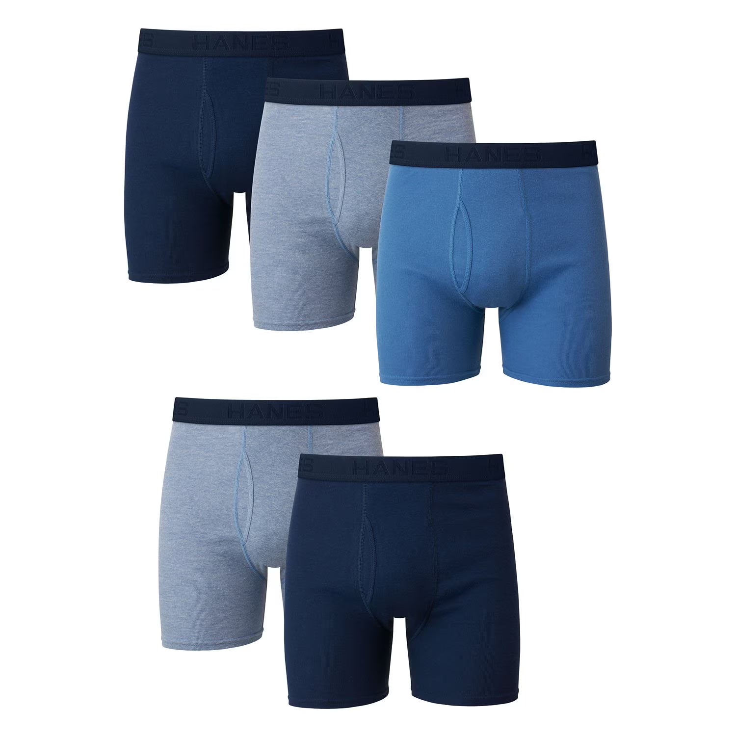 Hanes Men's Best Boxer Brief, Assorted colors (5-Pack)