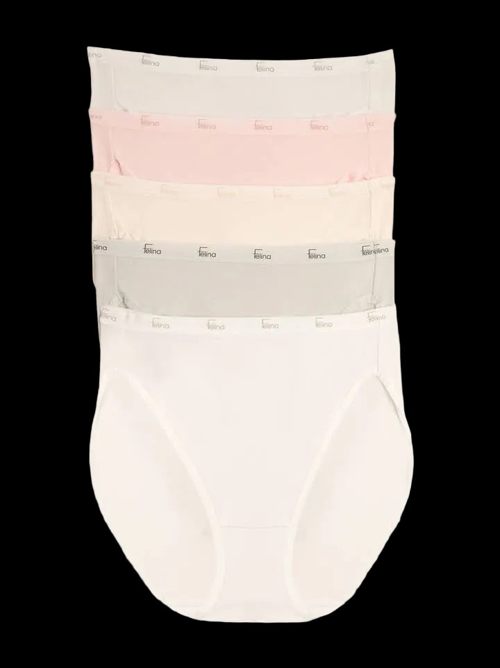 Felina | Signature Cotton Hi-Cut 5-Pack - Glacier Pink # 547 (5-Pack)