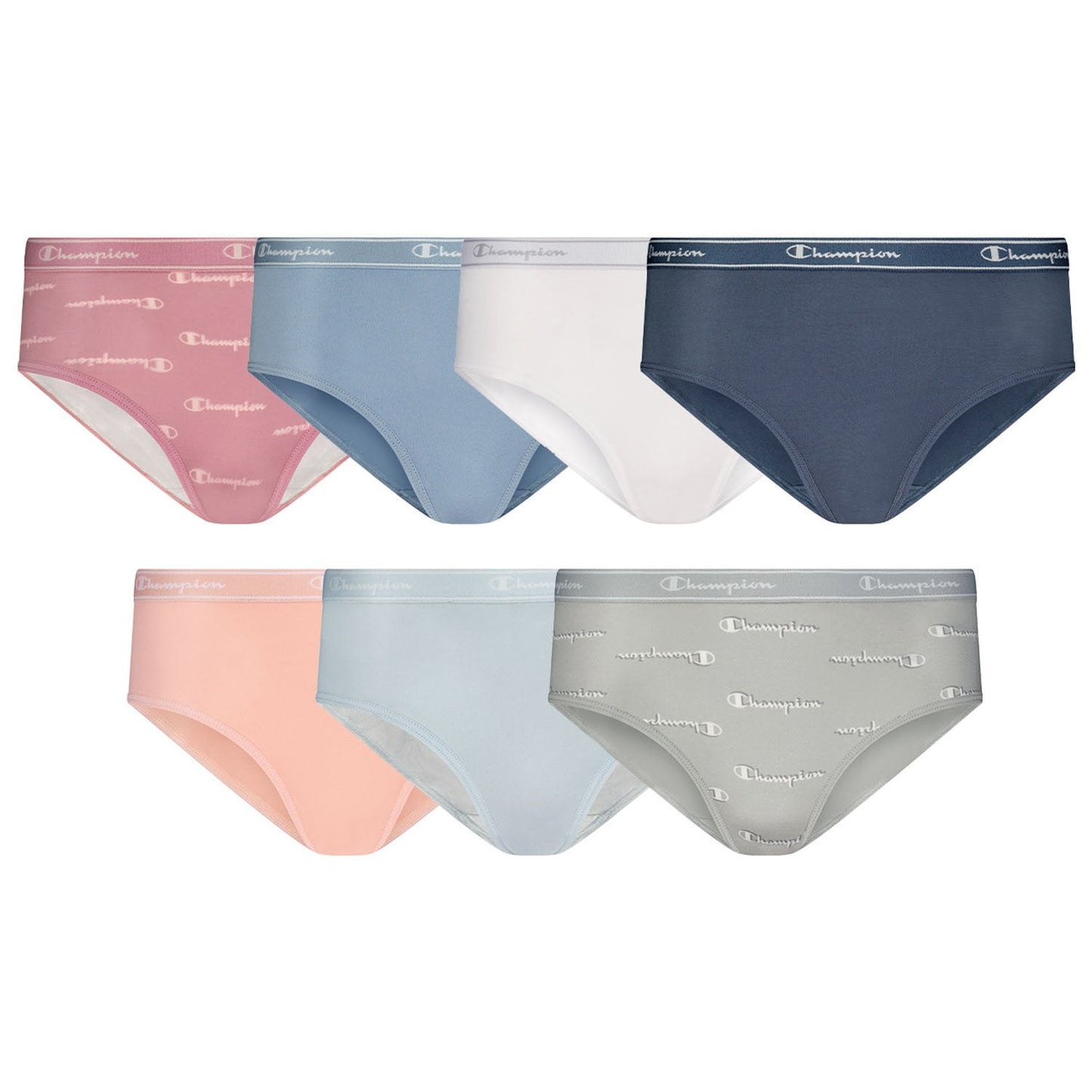 Champion Girls - Stretch Soft Brief, Lilas Print Pack (7-Pack)