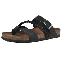 Mountain Sole Women's Leather Sandal, Black