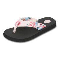 Floopi Women's Isabella Yoga Mat Floral Flip Flop (Pink 528)