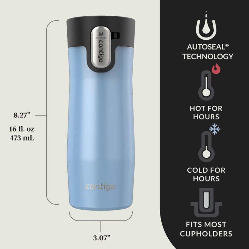 Contigo West Loop, AUTOSEAL Travel Mug, 16 oz / (2-Pack)