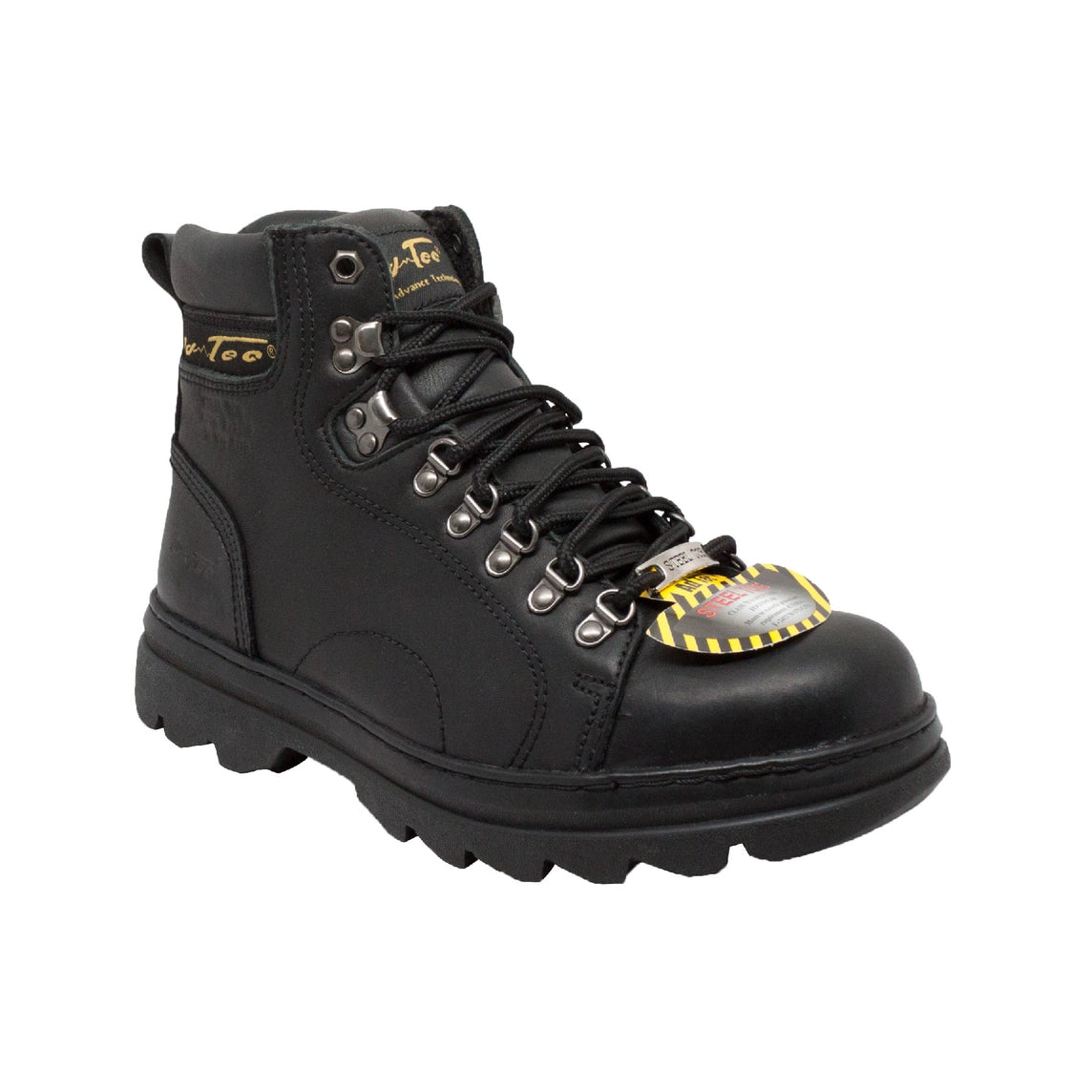 AdTec Men's Hiker Work Boots - Steel Toe - Black Size 11 (W) - 1980