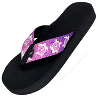 NORTY Women's Resort Sandal Flip Flop Fuchsia Turtle (12270)