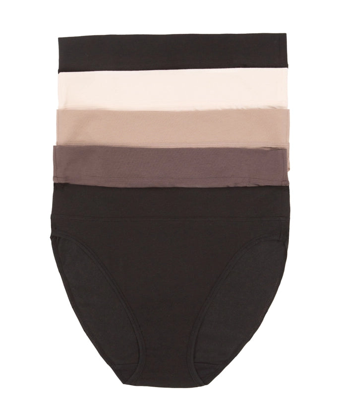 Felina Pima Cotton Hi-Cut Underwear - Classic (5-pack)