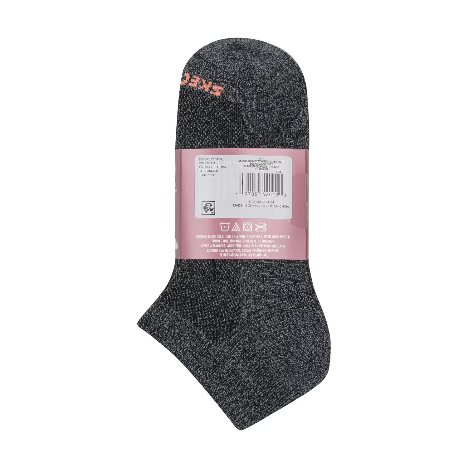 Skechers Women's Super Soft Low-Cut Sock - Black Pack (6-Pair)