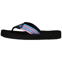 NORTY Womens Flip Flops Adult Female Beach Thong Sandals, Rainbow Stripe (12252)