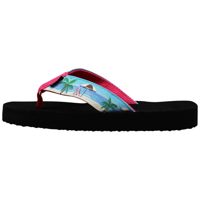 NORTY Womens Flip Flops Adult Female Beach Thong Sandals Black Shore (12251)