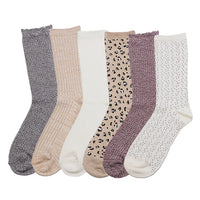 Cuddl Duds Women's - Super Soft Crew Sock, Pink Pack (6-Pack)