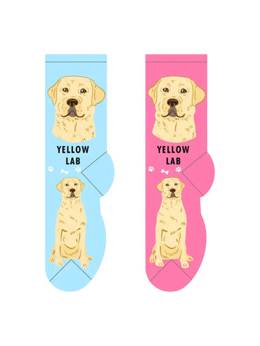 Foozys Unisex Crew Socks | Canine Labrador Dog Breed Novelty Sock