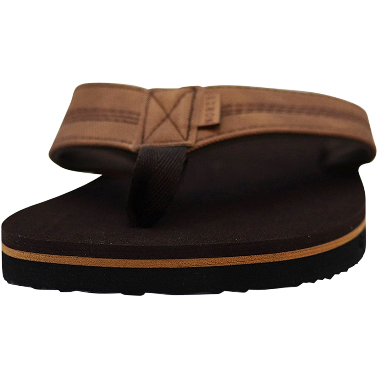 Norty Men's Flip Flop Sandal Brown/Tan (11130)