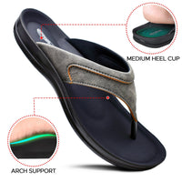 Aerothotic Women's Comfortable Slides, Terrene, Grey (L1324)