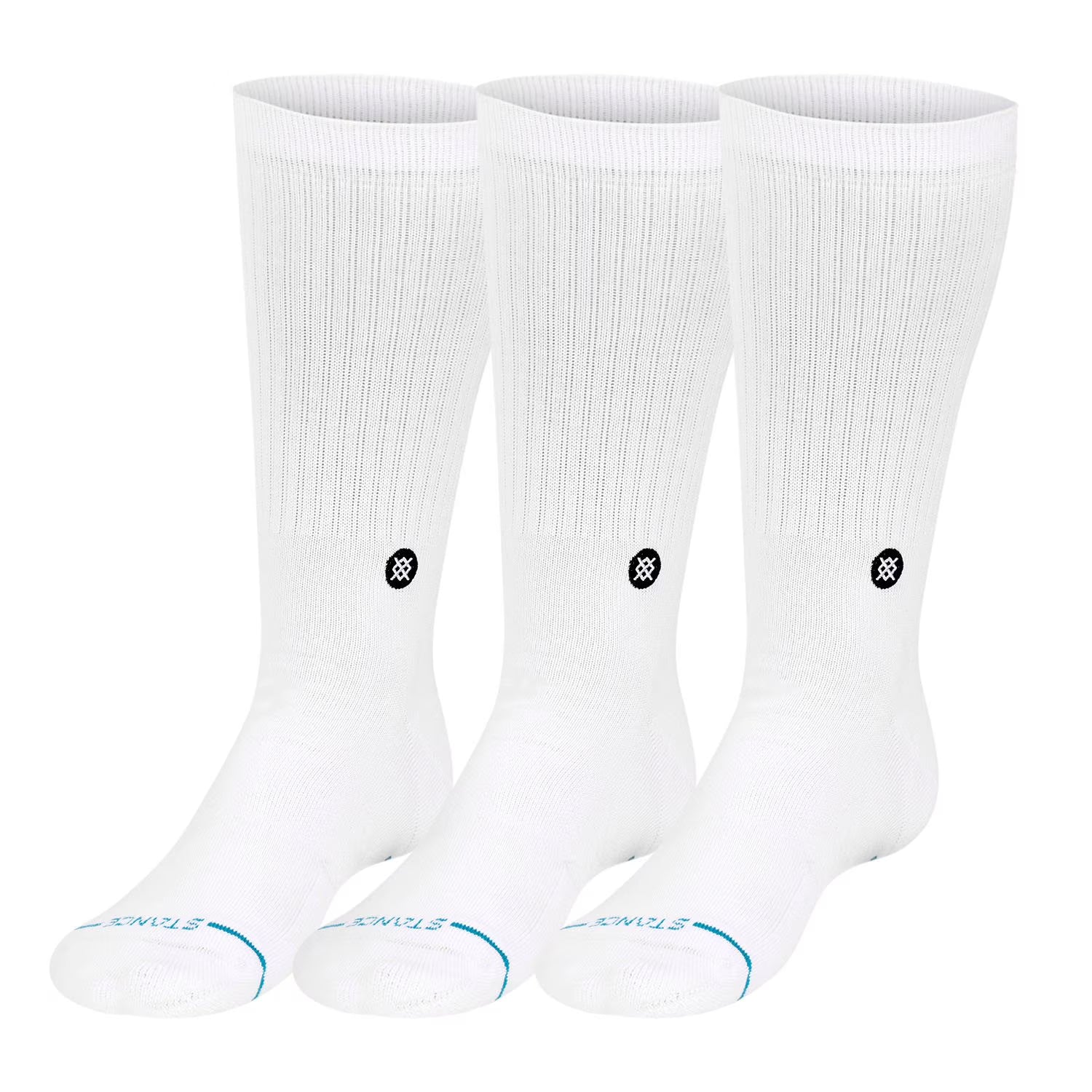 Stance Icon Men's - Crew Sock, White (3-Pack)